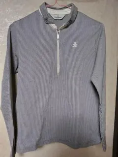 Munsingwear ストライプ 長袖ポロシャツ