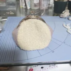 がま口ポーチ ハンドメイド ウール 冬素材