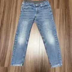 キッズ デニムロングパンツ ウエストリブ 130cmのサムネイル