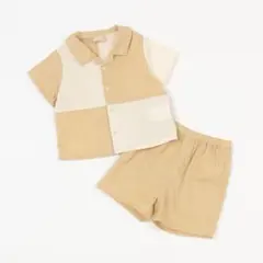 【値下げ中】petit main 80cm セットアップ　ベビー服