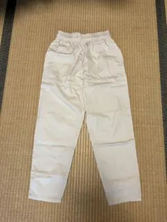 ホワイト チノパン ゴムウエスト