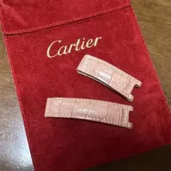 純正 Cartier カルティエ 時計 レザーベルト Dバックル用 핑크