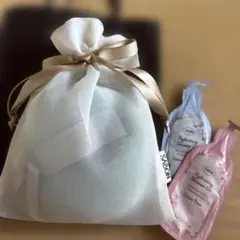 サボン SABON ボディパフ オーガニックポーチ付き シャワーオイルサンプル付のサムネイル