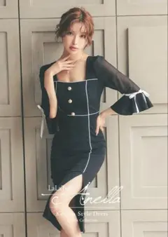 LaLa Tulle タイトドレス ブラック Mサイズ