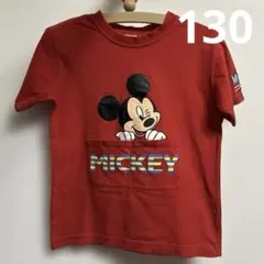 ミッキー Tシャツ 赤 130