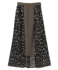 CLANE クラネ ドロップフラワープリーツ レイヤードスカート