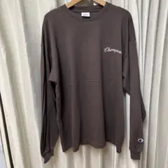Champion 長袖カットソー ブラウン 刺繍ロゴのサムネイル