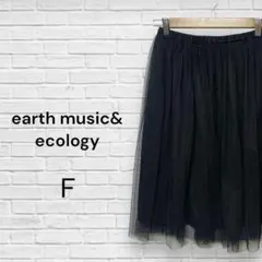 ア－スミュージック&エコロジー プリ－ツスカ－ト　総レ－ス　透け　F