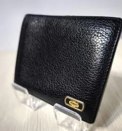 BVLGARI 二つ折り財布 ブラック レザー