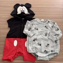 Disney Baby ミッキーマウス ロンパース 2枚セット70cm