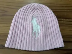 RalphLauren ビーニー ニット帽 ピンク ビッグポニー ラルフローレン