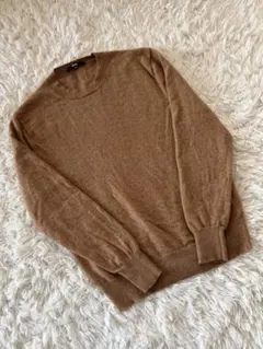 ユニクロ　UNIQLO ブラウン クルーネック セーター　M カシミヤ100%