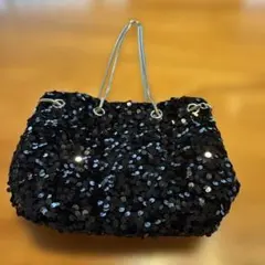 スパンコール パーティーバッグ ブラック
