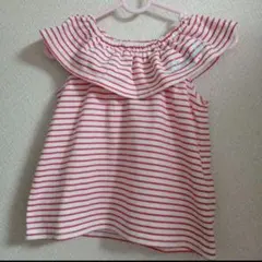 マザウェイズ　ノースリーブ　ボーダー　フリル　90cm 女の子　子供服
