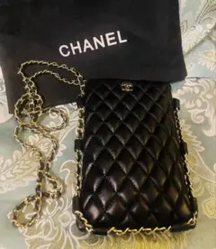 新品・未使用】CHANEL ノベルティスマホショルダーバッグ キャビア