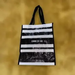 COMME CA ISM コムサイズム トートエコバッグ ボーダー モノトーン