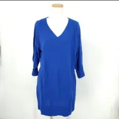 Z9 【未使用】エヌ ナチュラル ニット Vネック ベルト付き ワンピース M