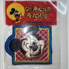 【 未開封 】　ヴィンテージ　ディズニー　刺繍 ワッペン　ミッキーマウス