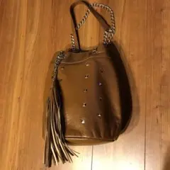 牛革 チェーンショルダーバッグ