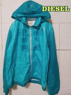 【送料無料】DIESEL ターコイズ フード付きジャケット