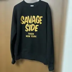 メンズ　ZARA トレーナー ロゴ　サイズM ブラック