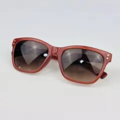 美品　フルラ　ピンク系　柄　スクエア サングラス　ロゴ　小物