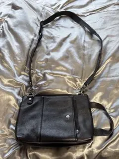Orobianco レザー メンズショルダーバッグ 黒