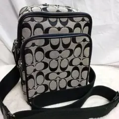 美品✨ COACH コーチ ショルダーバッグ 斜めがけ シグネチャー 黒4270