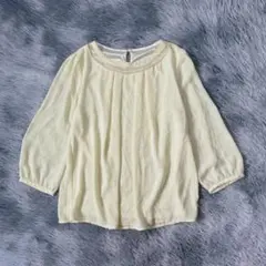 【ミッシュマッシュ】パール付き シフォン ブラウス カットソー オフィス 上品のサムネイル