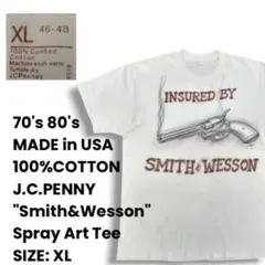 80s USA製 S&W スミス&ウエッソン ヴィンテージ アート Tシャツのサムネイル
