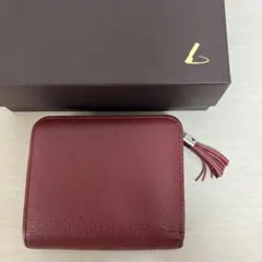 土屋鞄　財布　クラルテ フリンジスモールウォレット メープルレッド　赤　本革のサムネイル