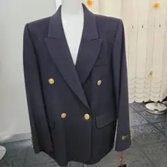 ネイビー ダブルブレスト ブレザー