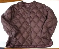 収納袋付き♪UNIQLOウルトラライトダウンリラックスジャケットノーカラー