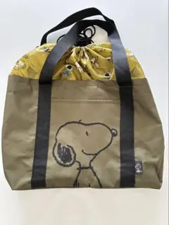 SNOOPY［スヌーピー］ レジカゴサイズのBIGショッピングバッグ　Oliveのサムネイル