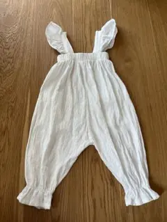 ホワイトオーバーオール 90サイズ