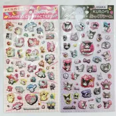 Sanrio OSAKA Kuromi サンリオ　大阪　クロミ　ぷっくりシール