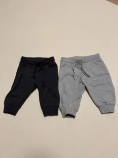 H&M オーガニックコットン パンツ 60 2枚セット