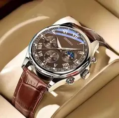 【新品未使用】GENENA men's クォーツ時計 ブラウン