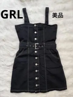 美品❣️GRL ベルト付ミニジャンパースカート