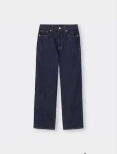 GU ハイライズストレートジーンズ S ネイビー