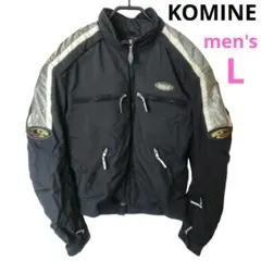 KOMINE コミネ ライディングジャケット 黒 バイク 硬いプロテクター付 Ｌのサムネイル