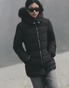 WIND PROTECTION セミロング丈ダウンジャケット ブラック 今季のサムネイル