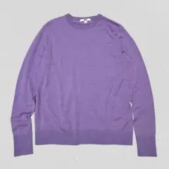 UNIQLO ユニクロ♡エクストラファインメリノクルーネックセーター　紫　L