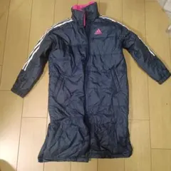 adidas ベンチコート ネイビー/ピンク 130