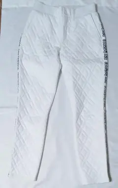 New Balance Golf 白 ロゴライン入り キルティングパンツ