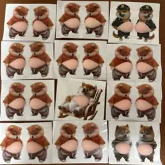 「訳あり品」犬23匹 3D ステッカー 立体シールデコ おなかぷにぷにシール