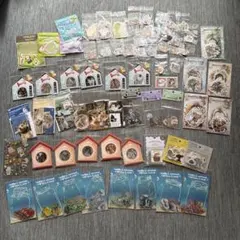 犬 猫 動物 魚　貝ステッカー フレークシール 大量まとめ売り コラージュ素材E