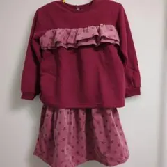 BeBe Petits Pois Vert 上下セット　キッズ