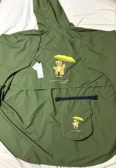 ポロラルフローレン レインポンチョ 雨具 カーキ ポロベア