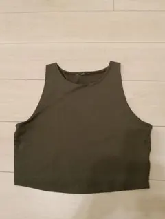 タンクトップ　h＆m カーキ　クロップド丈